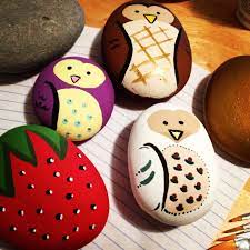 My Garden Rocks Acrylic Paint Modpodge Spray To Waterproof Patio Art Rock Crafts Diy Crafts For Gifts