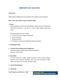 Pertanyaan seputar merger dan akuisisi. Merger Akusisi Perhitungan Saham