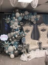 Balloon Garland For Winter Wonderland Baby Shower It S A Boy Winter Baby Shower Themes Winter Wonderland Baby Shower Baby Shower Winter