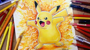 Dessiner Pokemon Go Super Effet De Pikachu A L Aquarelle Et Crayons De Couleurs Dessin Pokemon Pikachu Dessin