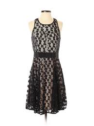 Milly Cocktail Dress Fit Flare Black Floral Dresses Used Size 8 Dresses Floral Dress Black Womens Dresses