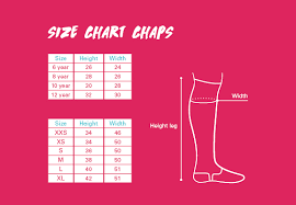 Size Chart Chaps Fashion And Horse Riding Equipment
