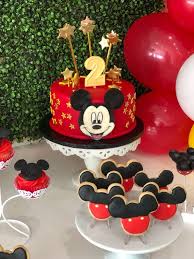 1 Layer Mickey Mouse Birthday Cake For 1 Year Old Boy Mickey Mouse Birthday Cake Mickey Mouse Birthday Cake Mickey Cakes Mickey Birthday Cakes