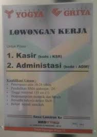 83 bandung 40112 dengan kode posisi yang dilamar, bagi yang tidak memenuhi syarat silahkan cari lowongan lainnya disini, semoga lowongan kerja indoloker.net ini dapat membantu. Lowongan Kerja Toserba Yogya Griya Bandung Lowongan Kerja Terbaru Indonesia 2021