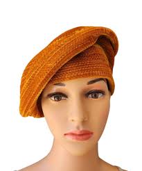 Vintage Frank Olive for Neiman Marcus Golden Orange Beret Hat