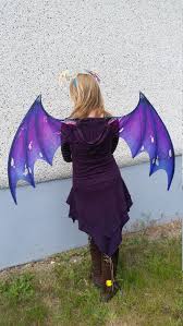 Black And Purple Dragon Wings Morrigan Wings Dragon Wings Bat Wings Cosplay Dragon Wings Girls Dragon Costume Bat Wings
