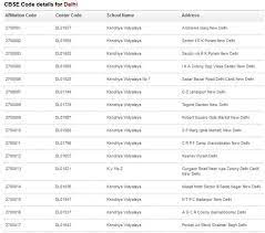 Cbse School Codes List Download School Style