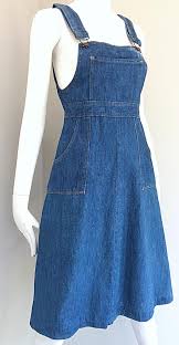 Rare Early 1970s The Gap Blue Jean Denim Vintage 70s Overalls Dress In 2020 Overall Dress Denim Overall Dress Denim Dress Outfit Summer