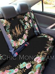 Mint And Gold Floral Car Seat Cover Back Seat Car Cover Back Seat Cover For Car Accessories Seat Covers For Car For Vehicle Seat Protectors Car Seat Cover Sets Back Seat