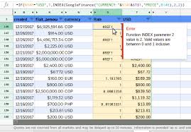 On Google Spreadsheet How Can You Query Googlefinance For A Past Exchange Rate Stack Overflow