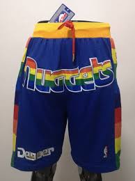 Denver nuggets blue basketball just don shorts. Men S Denver Nuggets Basketball Shorts Blue Throwback 2019 New