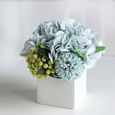 Discover how to arrange flowers and recreate bouquets by top florists. Buy Ladada Fake Peony Flowers In Ceramic Vase Faux Hydrangea Flower Arrangements For Home Decor Artificial Flowers With Vase Online In Indonesia B08rn3ks5z