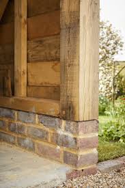 A Great Shot Of A Recently Constructed Two Bay Oak Framed Garage Timber Garage Timber Frame Garage Wooden Garage