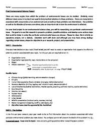 Environmental Science Problem Solution Project Environmental Science Problem Solution Science