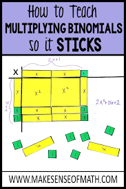 Algebra Tiles Activities Multiplying Binomials With Algebra Tiles In 2020 Maths Activities Middle School Algebra Activities Algebra Classroom