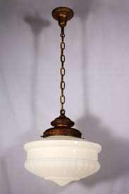 Ceiling light caecilia with antique design, 42 cm. Large Antique Pendant Light Fixture With Original Milk Glass Shade C 1910 Nc547 For Sale Antique Light Fixtures Antique Pendant Light Pendant Light Fixtures
