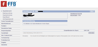 When you enroll in estatements, you will no longer receive paper statements. Ffb Depot Fil Fondsbank Broker Vergleich Tests Erfahrungen