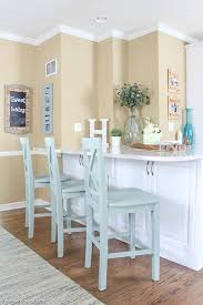 This is a comfortable piece of equipment that adds a rustic style to the home decor. How To Paint Barstools With A Paint Sprayer Green With Decor
