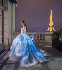 Victor And Charlene S Pre Wedding Shoot In Paris Featuring Her Magical Light Up Wedding Gown Light Up Dresses Gowns Wedding Gowns