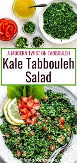 Kale Tabbouleh Salad Recipe Tabbouleh Salad Lebanese Recipes Kale Recipes