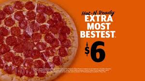 2 slices with pepperoni and italian sausage, 2 with ham and green peppers, 2 with cheese and 2 with pepperoni. Little Caesars Extramostbestest Pizza Tv Commercial Topping School Ispot Tv