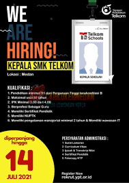 Lowongan pekerjaan terbaik di trovit. Lowongan Kerja S1 Di Yayasan Pendidikan Telkom Medan Juli 2021 Pekan Informasi