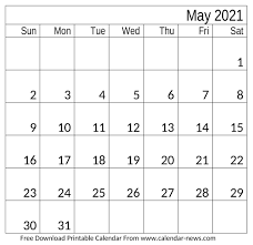 As the islamic calendar is a lunar calendar, the start and finish of ramadan is predicated on the sighting of the brand new moon and on account of this the muslims put on new garments, gown up in fancy attires and greet their close to and expensive ones with needs of eid mubarak. May 2021 Calendar Monthly And Desk Template Calendar News