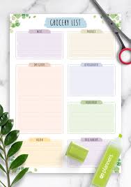 The new google home shopping list takes your list out of keep and places it in google express for easier shopping. Download Printable Grocery List Template Floral Style Pdf