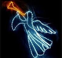 Christmas LED Motif Twin (2pcs) Angels Trumpet Animated 120x110cm Outdoor Display