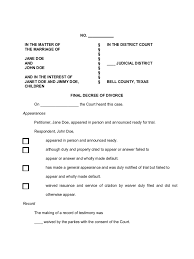 File the papers with the appropriate court. Texas Divorce Forms Free Templates In Pdf Word Excel To Print