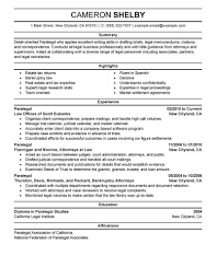 paralegal resume examples law