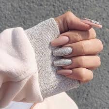 Nsi acrylic nails system is design for effortless workability. Some Nude Pink And Silver Acrylic Nails On We Heart It