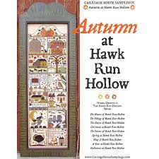 Spring at hawk run hollow by carriage house samplings cross stitch pattern. Autumn At Hawk Run Hollow Cross Stitch Pattern Carriage House Samplings Fat Quarter Shop