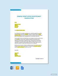 You need to provide several types of documentation when you apply for a position or when you go to an. Sample Front Office Receptionist Cover Letter Template Google Docs Word Apple Pages Template Net Cover Letter Template Free Letter Templates Cover Letter Template