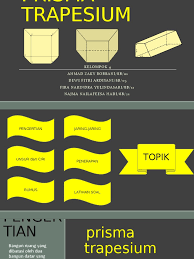 Jun 20, 2020 · v = luas alas x tinggi. Prisma Trapesium Pdf