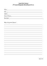 A sixth grade book report outline should consist of: Top 4th Grade Book Report Templates Free To Download In Pdf Format