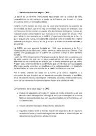 1 Definicion De Salud Segun Oms La Salud Es Un Termino Intimamente Relacionado Con La Calidad De Vida Cuya Definicion Ha Salud Definiciones La Calidad De Vida