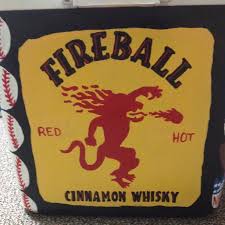 Fireball Painted Cooler Side Cooler Painting Beer Pong Tables Wall Art