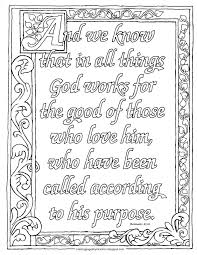 It gives the solution to man's deepest problems! Coloring Pages For Kids By Mr Adron Printable Romans 8 28 Coloring Page
