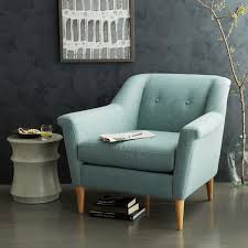 The most common west elm living room material is cotton. Finn Armchair