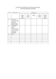 Maybe you would like to learn more about one of these? Doc Contoh Kuesioner Evaluasi Kegiatan Ukm Agus Saputra Academia Edu