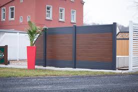 Sichtschutz Nussbaum Mit Antrazit Sichtschutzzaun Sichtschutz Fenster Kunststoff