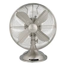 Hunter Small Portable Electrical Table Fan In Chrome Retro Fan Table Fan Table Fans