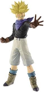 He comes in his blue and orange outfit and getting ready to blast his enemies into oblivion; Banpresto Dragon Ball Gt Ultimate Soldiers Trunks B Super Saiyan Trunks Multiple Colors Bp17315 Toys Games Amazon Com
