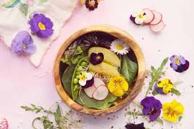 What flowers are edible in salads. Edible Flowers Salad Recipe Amy Treasure