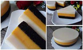 Resepi kek karamel pelangi gebu dan menarik step by step via daridapur.com. Cara Mudah Buat Puding Kek Berlapis Yang Sedap Cantik Daily Makan