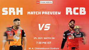 David warner's sunrisers hyderabad will look to bounce back from the opening match defeat and register their first win of the season when they face a confident outfit in royal challengers bangalore. Y8kncqpwbkvbrm