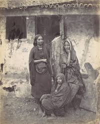 Portrait of three Indian women— 1870s.