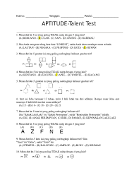 Segala hak yang melekat pada daerah sesuai. Jawaban Aptitude Test Cara Golden