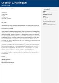 How to write a resignation letter this cover letter is aimed at a recruited that can put into contact with various employers in your f. Lab Technician Cover Letter Examples Templates To Fill